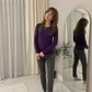 LUXE DIVA Women's Long Sleeve Round Neck T Shirt Top Sizes 8-26