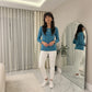 LUXE DIVA Women's Long Sleeve Round Neck T Shirt Top Sizes 8-26