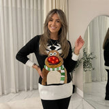 LUXE DIVA Christmas Tree Jumper Women Xmas Jumpers for Women Bad Xmas Jumper Women Funny Christmas Jumpers Womens Ugly Christmas Pullover Ladies Christmas Jumper Christmas Sweatshirt Xmas Sweatshirts