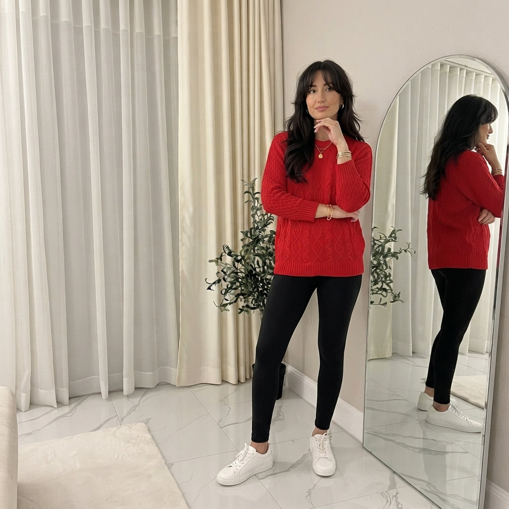 LUXE DIVA Ladies Diamond Pattern Knitted Jumper Stylish Women's Sweater