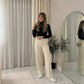 LUXE DIVA Women's Ribbed Stretch Polo Turtle Neck Jumper Top S to 3XL
