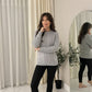 LUXE DIVA Ladies Diamond Pattern Cable Knit Jumper Round Neck Long Sleeve
