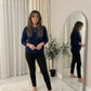 LUXE DIVA Ladies Diamond Pattern Cable Knit Jumper Round Neck Long Sleeve