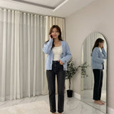 LUXE DIVA Women's Chunky Aran Grandad Cardigan Plus Size
