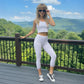 LUXE DIVA Women's Capri Leggings Soft Lace Trim Stretch Viscose 3/4 Cropped Pants