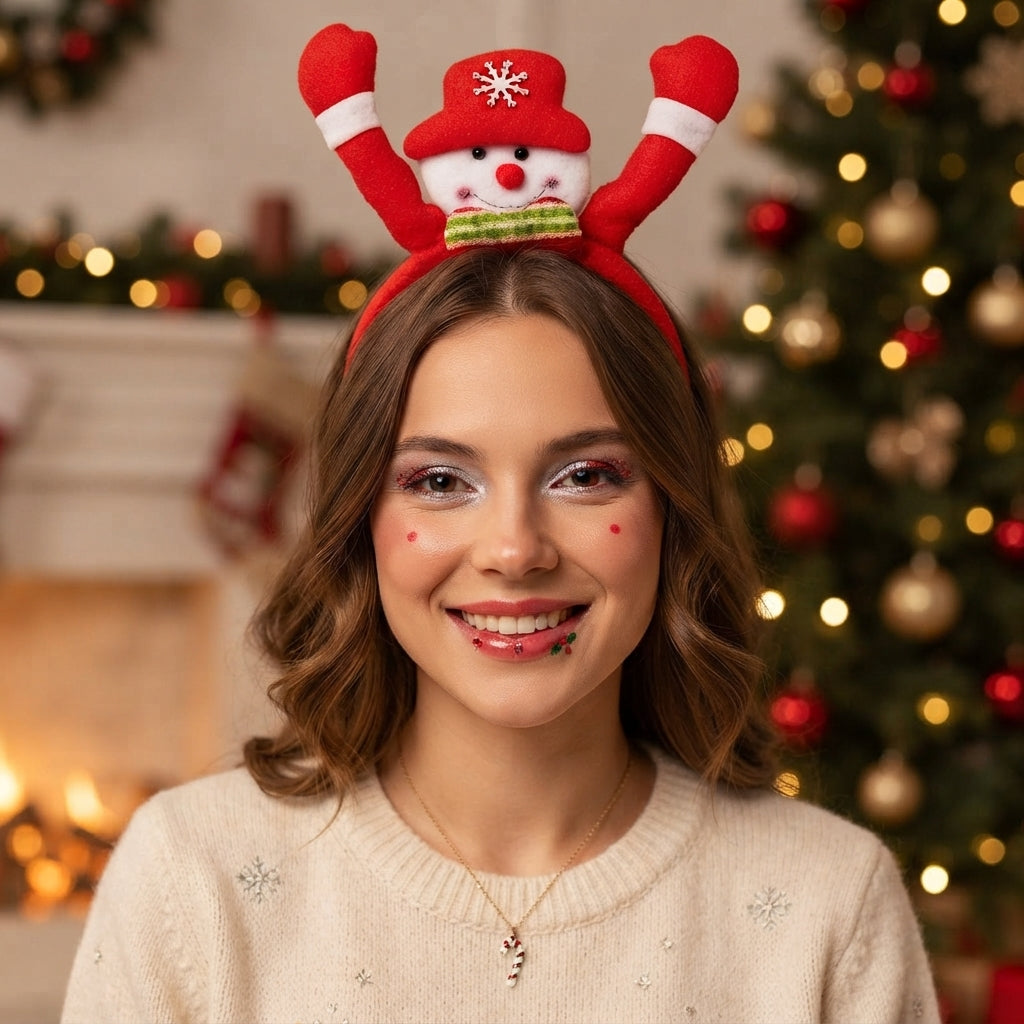 LUXE DIVA Christmas Headband Head Bopper One Size Kids Adults Fancy Dress