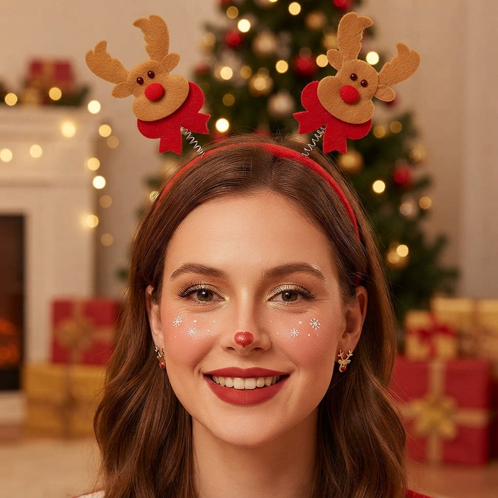 LUXE DIVA Christmas Headband Head Bopper One Size Kids Adults Fancy Dress