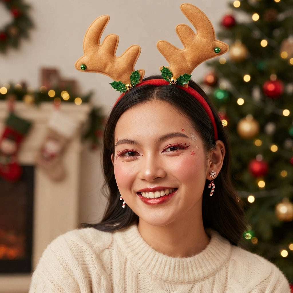 LUXE DIVA Christmas Headband Head Bopper One Size Kids Adults Fancy Dress