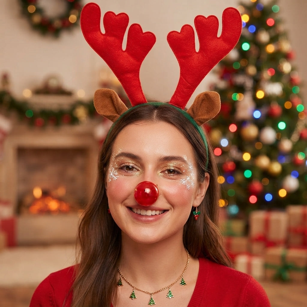 LUXE DIVA Christmas Headband Head Bopper One Size Kids Adults Fancy Dress