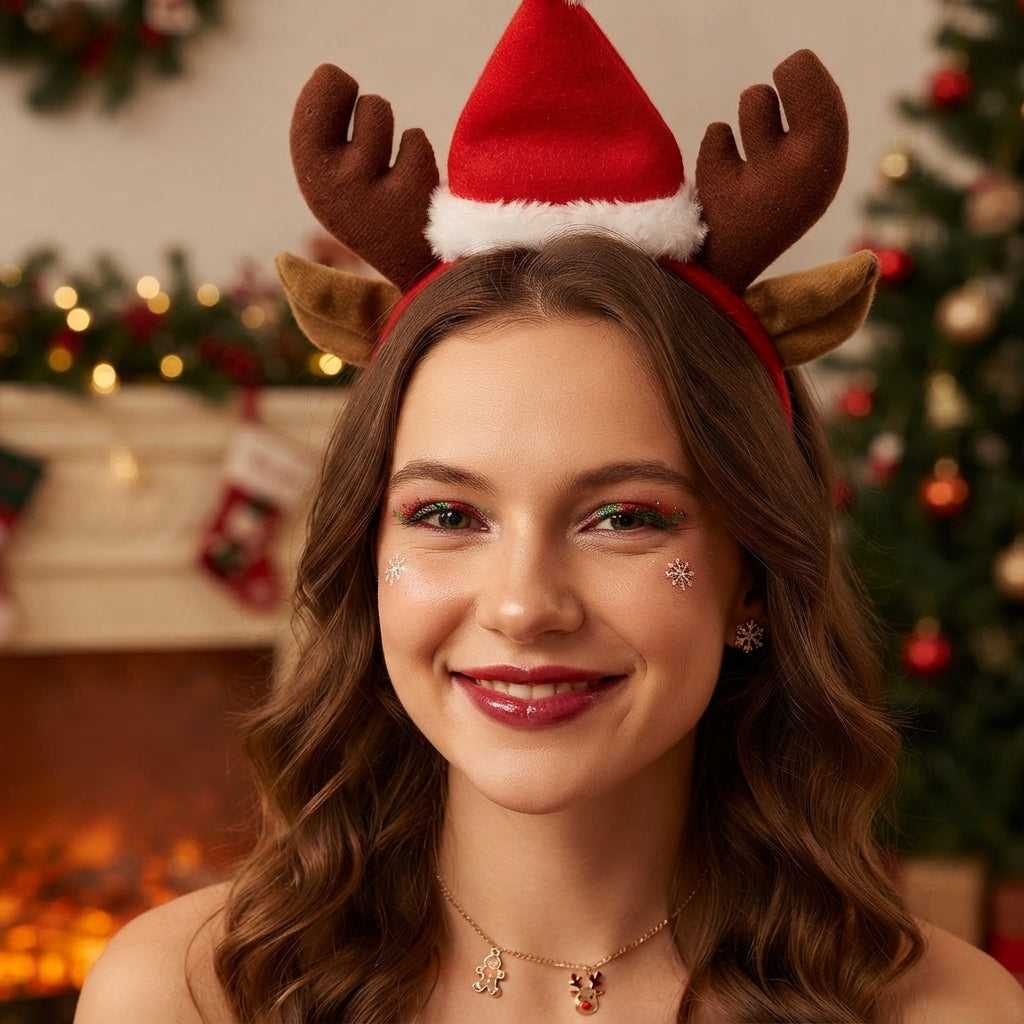 LUXE DIVA Christmas Headband Head Bopper One Size Kids Adults Fancy Dress