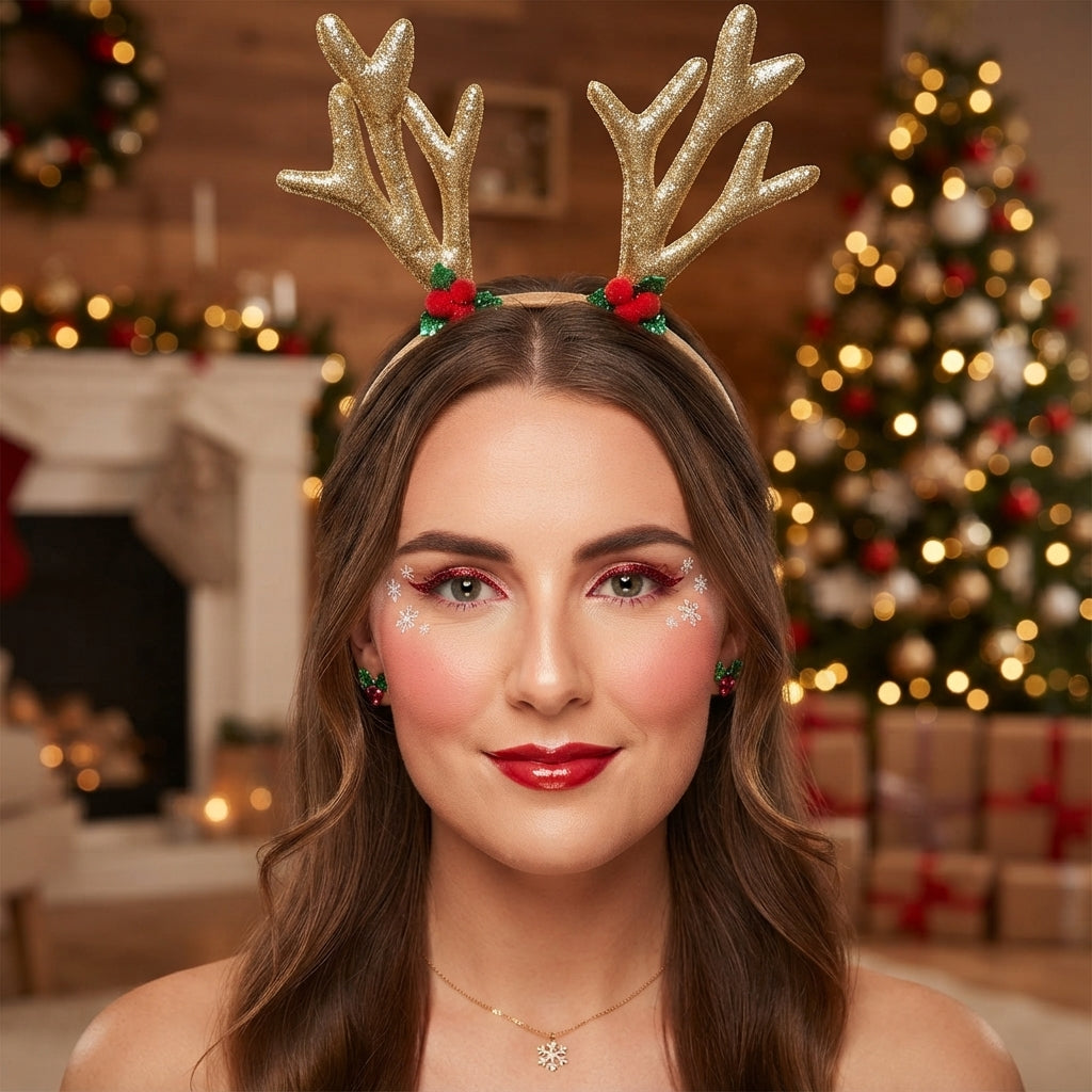LUXE DIVA Christmas Headband Head Bopper One Size Kids Adults Fancy Dress