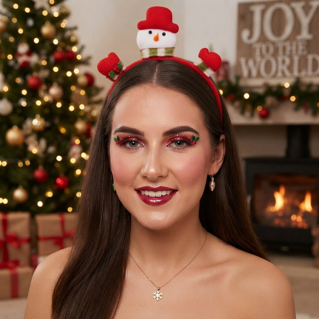 LUXE DIVA Christmas Headband Head Bopper One Size Kids Adults Fancy Dress