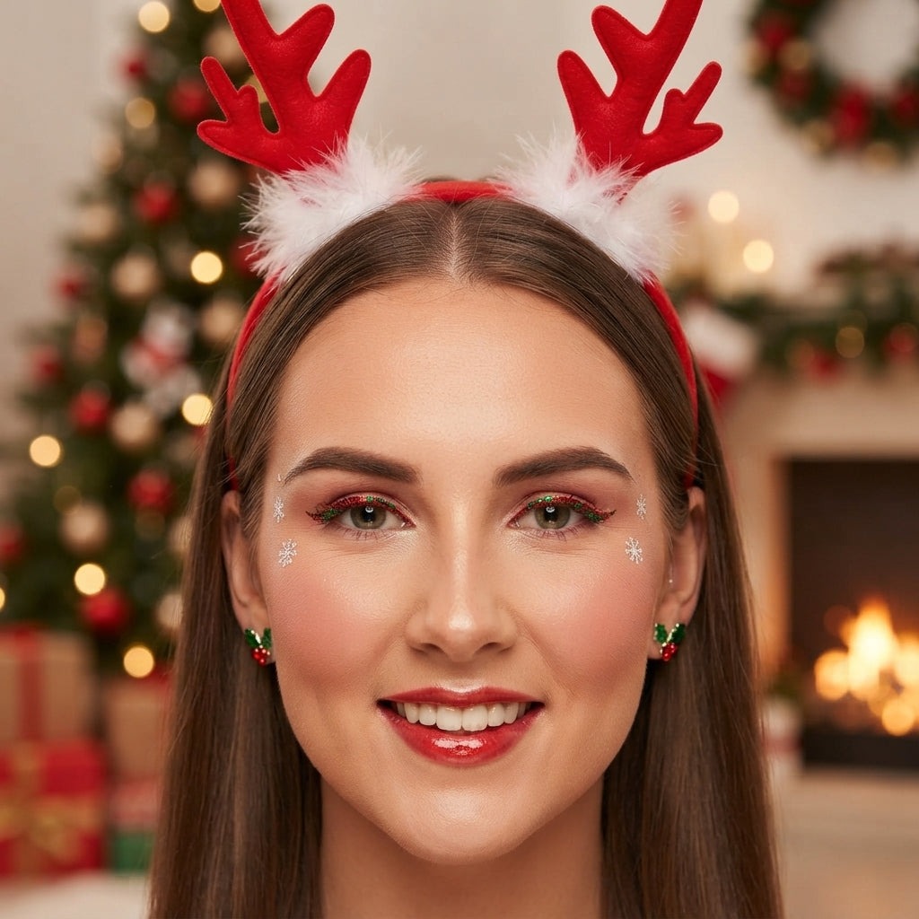 LUXE DIVA Christmas Headband Head Bopper One Size Kids Adults Fancy Dress