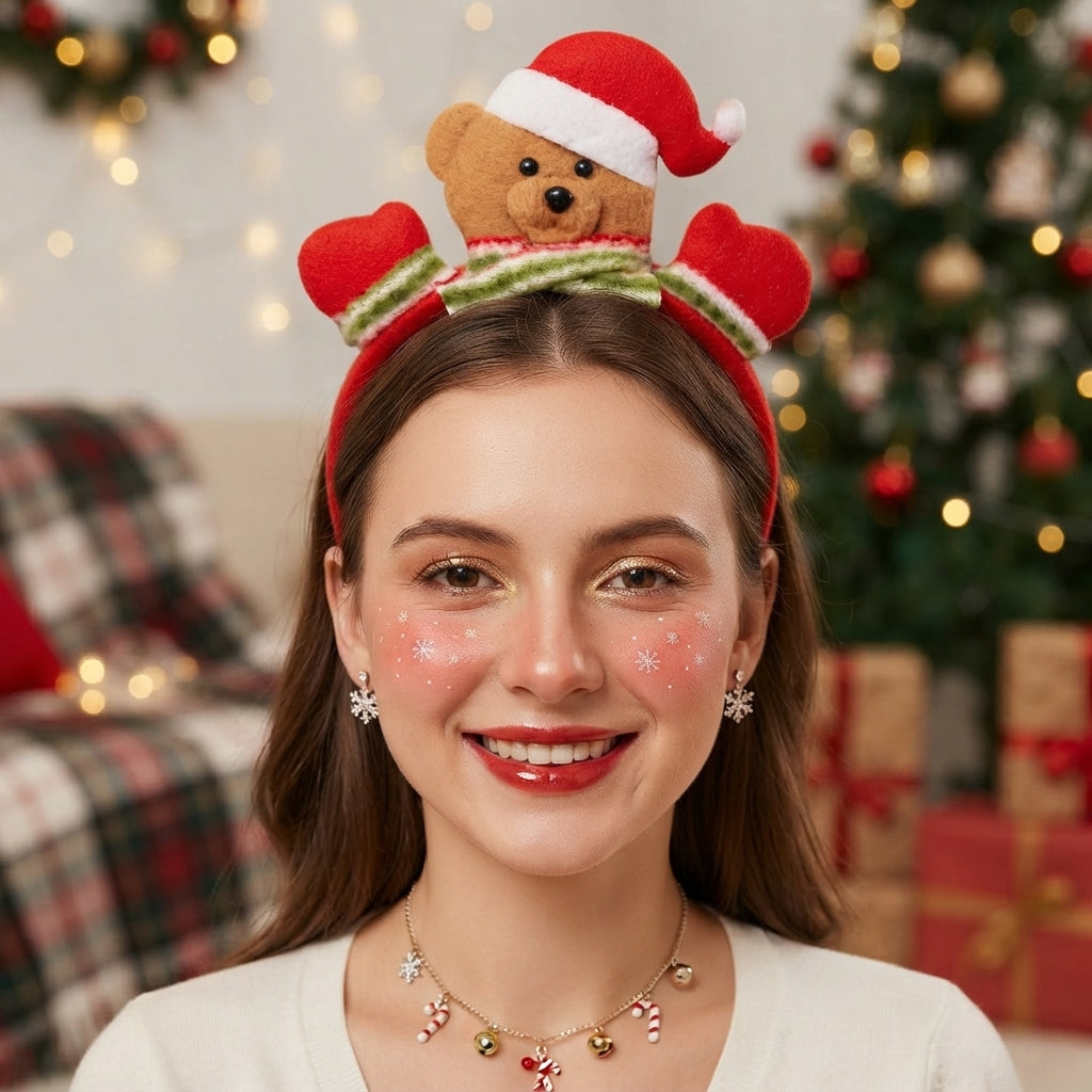 LUXE DIVA Christmas Headband Head Bopper One Size Kids Adults Fancy Dress