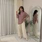 LUXE DIVA Women Chunky Knitted High Polo Roll Neck Baggy Oversized Winter Jumper Dress Top