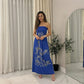LUXE DIVA Womens Sleeveless Chunky Flower Printed Sheering Maxi Party Dress Sizes S-2XL