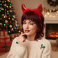 LUXE DIVA Red Sequin Devil Horns Headband Halloween Fancy Dress Hen Night Costume Accessory