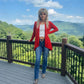 LUXE DIVA Women's Draped Waterfall Cardigan Asymmetric Hem Long Sleeve Loose Fit 8-26