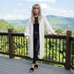 LUXE DIVA Women's Oversized Long Cardigan Chunky Ribbed Balloon Sleeve 2 Pocket