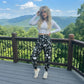 Women's Harem Ali Baba Trousers Plain Full Length Side Slit Ankle Cuff