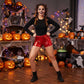 LUXE DIVA Kids Metallic Wet Look Hot Pants Womens Red Blue Shiny Halloween Summer Fancy Party Disco Wet Look Shorts