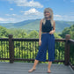 LUXE DIVA Women's Wide Leg 3/4 Length Palazzo Trousers Elasticated Waist Sizes 8-26