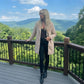 LUXE DIVA Women's Italian Wool Look Jacket 2 Pocket Long Sleeve Collared Button Coat