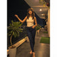 LUXE DIVA Women's Stretch Denim Look Jeggings Skinny Leggings Pull On