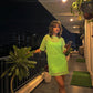 LUXE DIVA Women's Fishnet Mesh Oversized Longline T Shirt Dress Tunic Short Sleeve