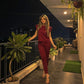 LUXE DIVA Women's Round Neck Frill Sleeve Peplum Top & Boxy Bottom 2 Piece Lounge Set