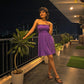 LUXE DIVA Women's Plain Sheering Strapless Bandeau Boobtube Dress Top Sizes 8-14