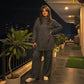 LUXE DIVA Women's Velvet Hooded Tracksuit Top & Trousers 2 Piece Set Sizes 8-14