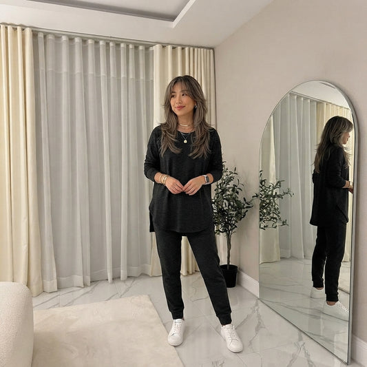 LUXE DIVA Women's Tracksuit Sweatshirt and Joggers