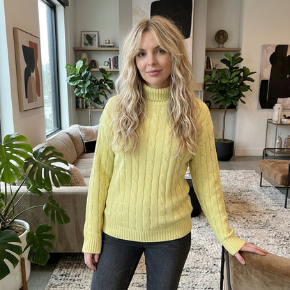 LUXE DIVA Women's Polo Neck Jumper – Warm Long Sleeve Pullover Sweater