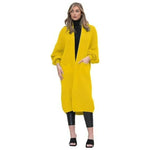 Load image into Gallery viewer, Ladies Oversized Long Cardigan Balloon Sleeve Chunky Ribbed Open Knitted Maxi Jumper Ladies Maxi Knitted Puff Sleeve 2 Pocket Cardigan Boyfriend Sweater Top UK One Size
