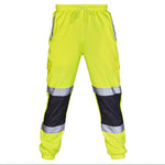 Load image into Gallery viewer, Mens Hi Vis Viz Visibility Jogging Pants Work Sweatpants Safety Joggers Trousers
