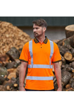 Load image into Gallery viewer, LUXEDIVA Mens HI Viz Polo T-Shirt Top Size S to 2XL
