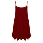Load image into Gallery viewer, LUXEDIVA Women&#39;s Plain Cami Stretchy Flared Ladies Swing, Mini Dress Long Vest Top 8-22 Casual Soft Womenswear Comfortable Fashion Style Summer Casual Wear
