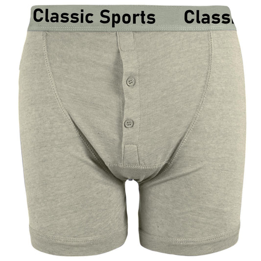 LUXE DIVA New Men's 3 Pairs 'Classic Sport' Comfort Button Fly Cotton Jersey Boxer Shorts