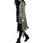 Load image into Gallery viewer, LUXE DIVA Ladies Womens Long Sleeve Knitted Aztec Pattern Open Waterfall Tassel Cardigan Aztec Diamond
