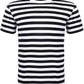 MEN WOMEN'S STRIPED T-SHIRT UNISEX CREW NECK SHORT SLEEVE CASUAL SUMMER TOP UK SIZES S-2XL