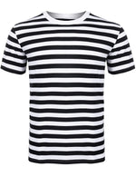 Load image into Gallery viewer, MEN WOMEN&#39;S STRIPED T-SHIRT UNISEX CREW NECK SHORT SLEEVE CASUAL SUMMER TOP UK SIZES S-2XL

