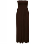 Load image into Gallery viewer, LUXE DIVA Plus Size Womens Printed Bandeau Strapless Shirred Ladies Long Maxi Dress Sleeveless Casual Summer Womenswear Fit Original Style
