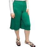 Load image into Gallery viewer, LUXEDIVA  Womens Ladies Plain 3/4 Length Short Palazzo Trousers Casual Wide Leg Culottes Pants Plus Sizes UK 8-26
