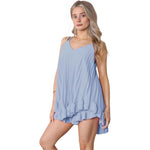 Load image into Gallery viewer, LUXE DIVA Womens Cami Pleated Frill Hem Top Matching Frill
