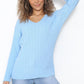 LUXE DIVA LADIES V/N KNITTED LONG SLEEVE JUMPER BACK IN STOCK