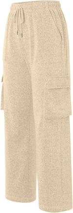 Load image into Gallery viewer, Ladies Combat Elastic Waist Band 4 Pocket Plain Wide Leg Plazzo Style Trouser

