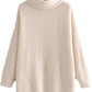 LUXE DIVA Women Chunky Knitted High Polo Roll Neck Baggy Oversized Winter Jumper Dress Top