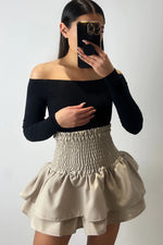 Load image into Gallery viewer, LUXE DIVA Women Ladies Frill Mini RARA Skirt Tartan Check Pleat Gathering Mini Party Skirt
