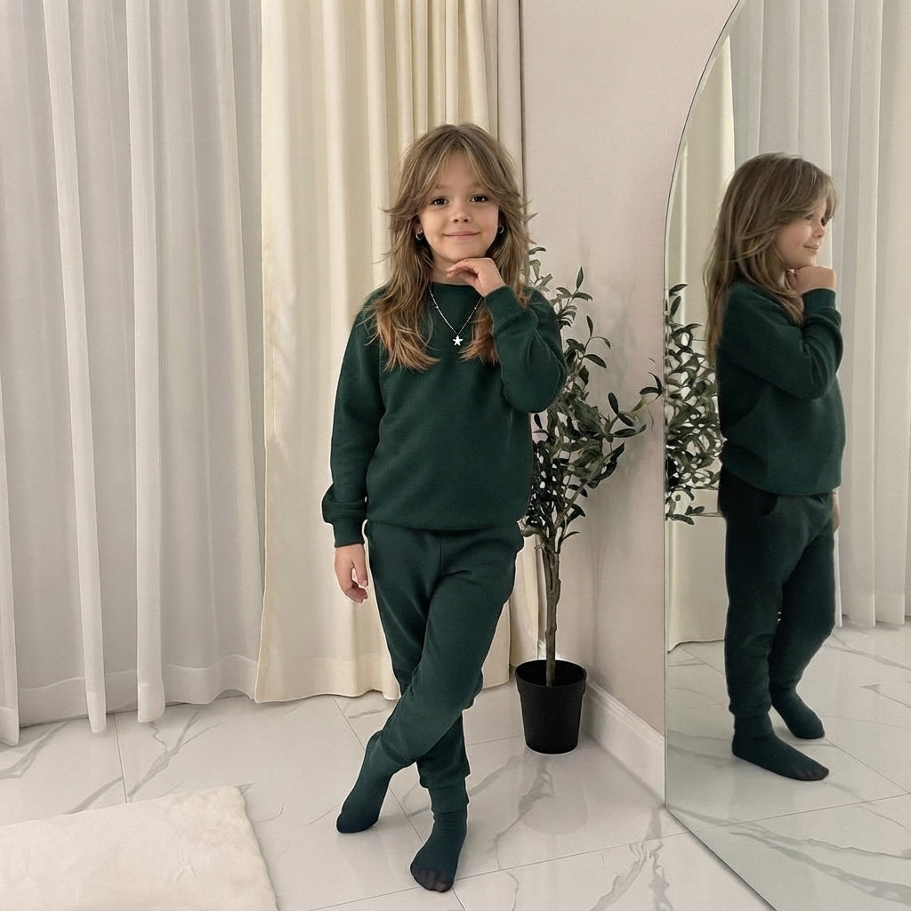 LUXE DIVA Kids Unisex Sweatshirt Long Sleeve Pullover Jumper Casual School Top